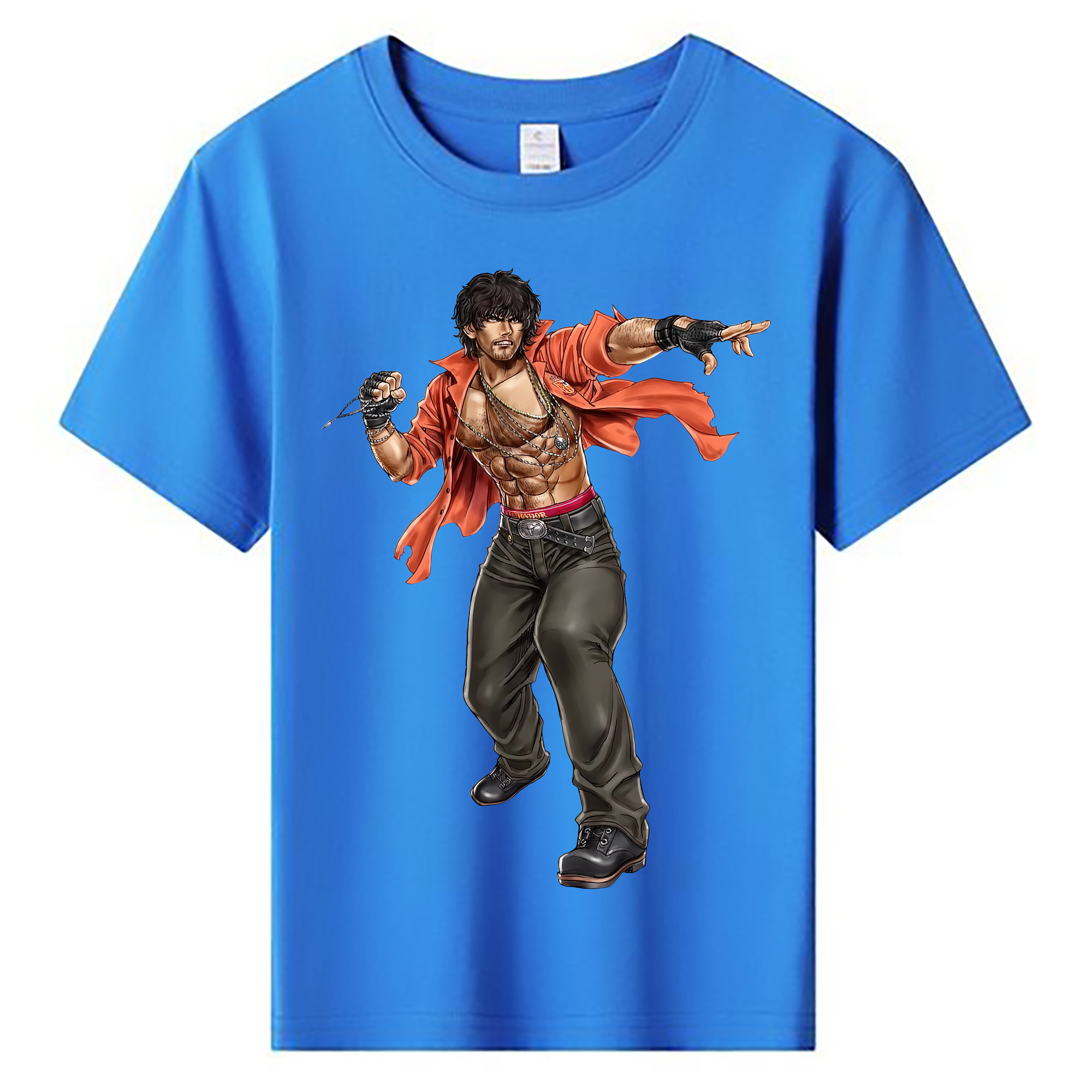 （画像用） 北斗の拳 Fist of the North Star 綿100％キッズTシャツ（フロントプリント）
